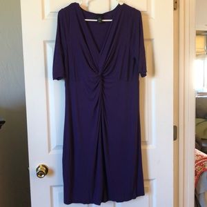 Lane Bryant Purple Knot-Front Dress | 14/16